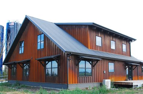 corrougated metal siding house|metal barn siding on house.